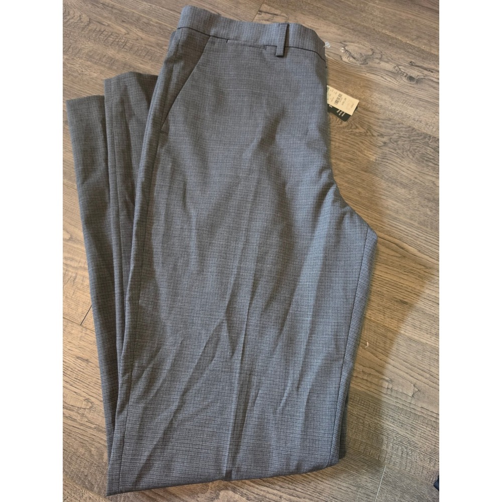 Express Mens Slim Stretch Moisture Wicking Dress Pants Gray 34x36 NWT